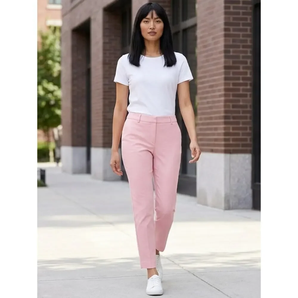 Talbots Modal Blend Pink Ankle Stretch Pants Women Size 4P